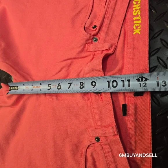 J.Crew Matchstick Jeans 33 Coral Pink Straight Leg Stretch Denim Pants 24642 - Picture 13 of 14